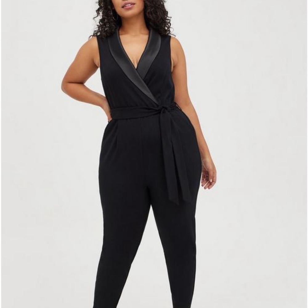 Torrid tuxedo jumpsuit, size 12, black